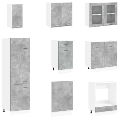 Unità Cucina Lyon 8 pcs Grigio Cemento Legno ingegnerizzato | homemem39