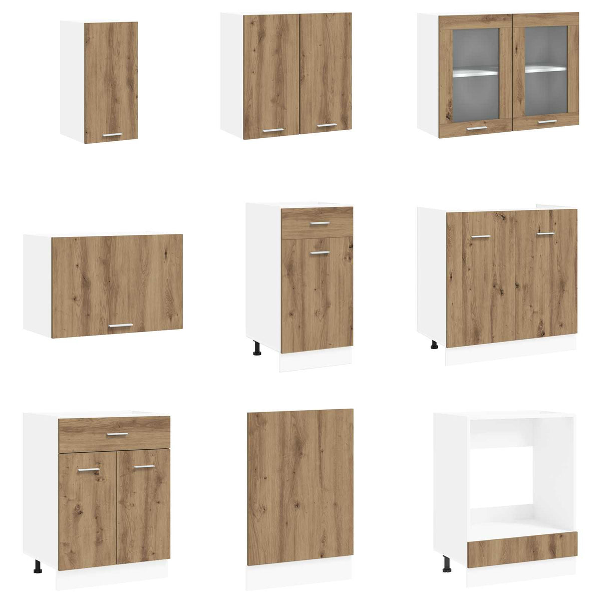 Unità Cucina Lyon 8 pz Legno ingegnerizzato | homemem39