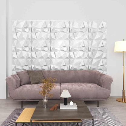 Pannelli da parete 24 pcs Bianco Diamante 50 x 50 cm | homemem39