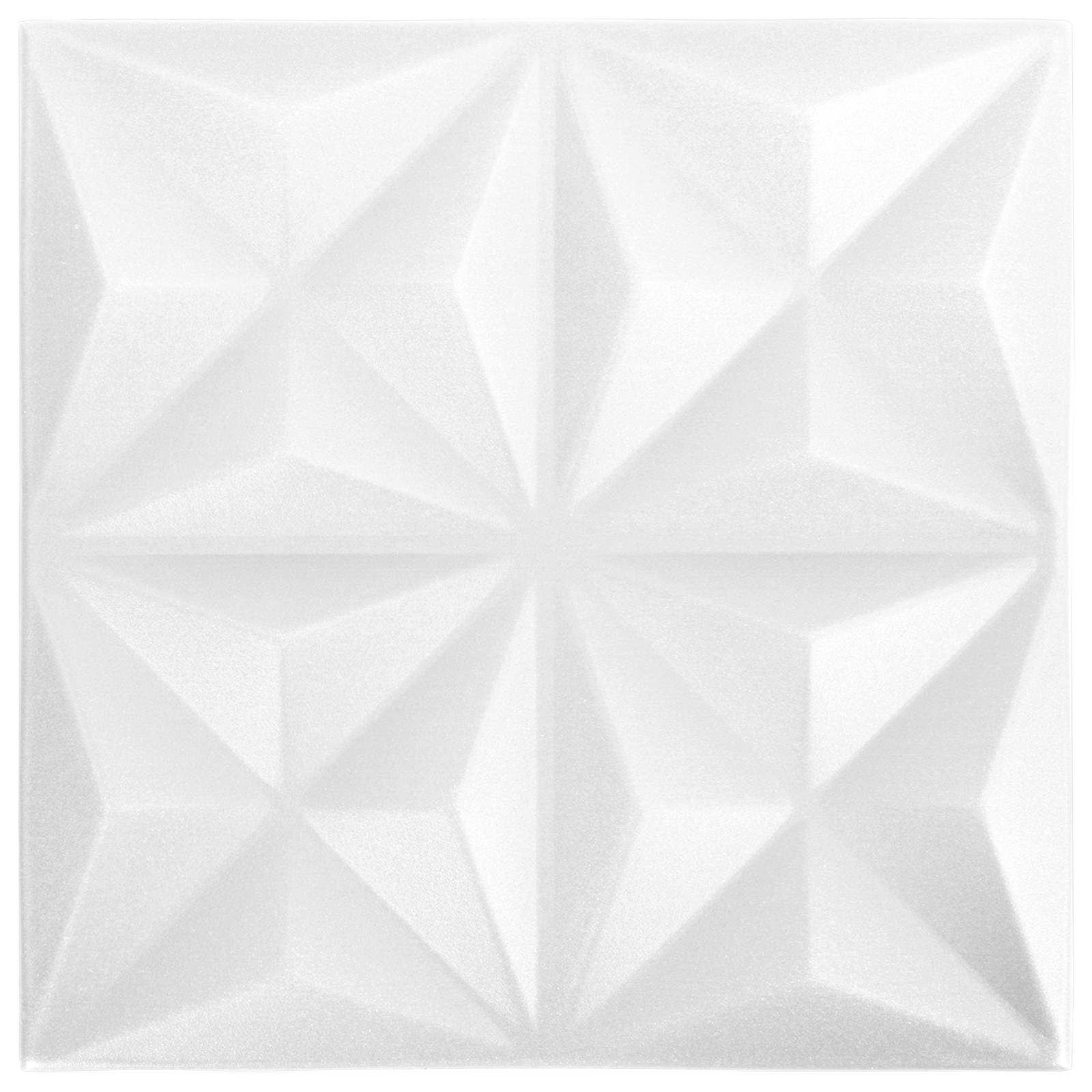 Pannelli da parete 48 pcs Bianco Origami 50 x 50 cm Schiuma XPS | homemem39