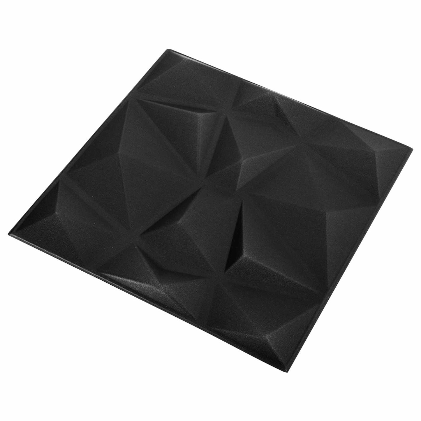 Pannelli da parete 12 pcs Nero Diamante 50 x 50 cm Schiuma XPS
