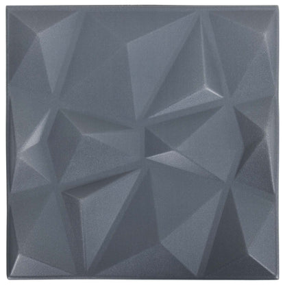 Pannelli da parete 24 pcs Grigio Diamante 50 x 50 cm | homemem39
