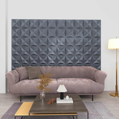 Pannelli da parete 48 pcs Origami Grigio 50 x 50 cm Schiuma XPS