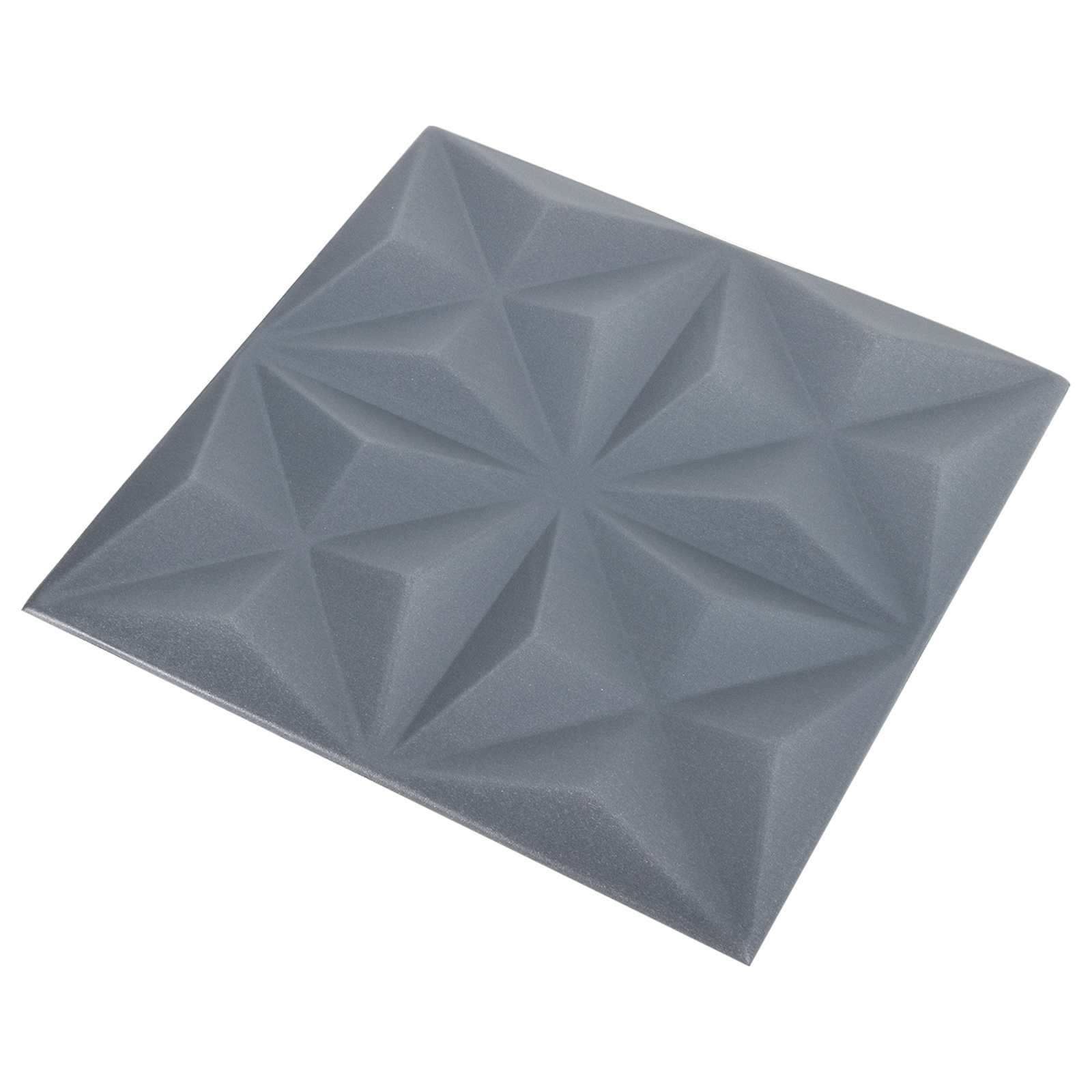 Pannelli da parete 48 pcs Origami Grigio 50 x 50 cm Schiuma XPS | homemem39