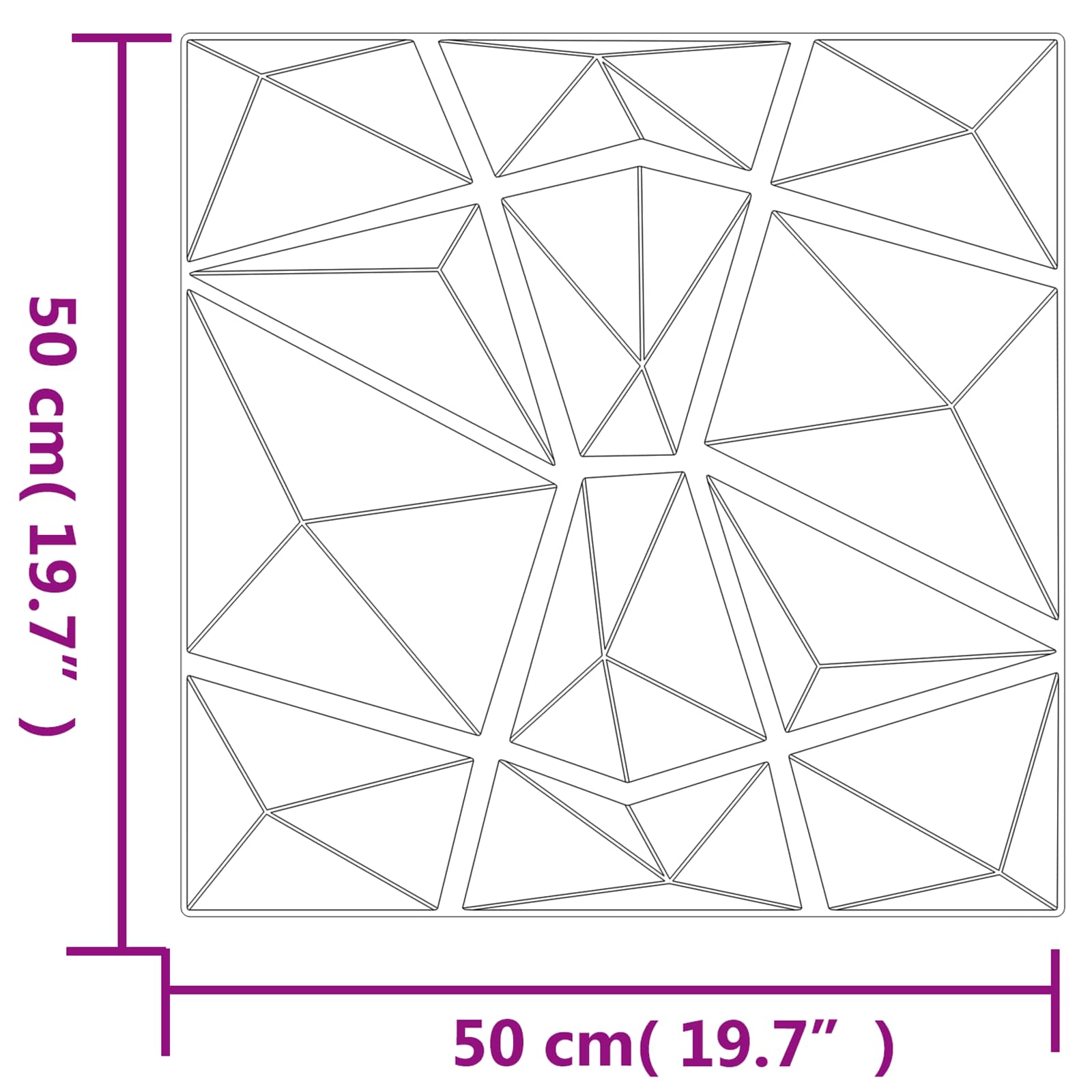 Pannelli da parete 24 pcs Grigio Cemento 50 x 50 cm Schiuma XPS | homemem39