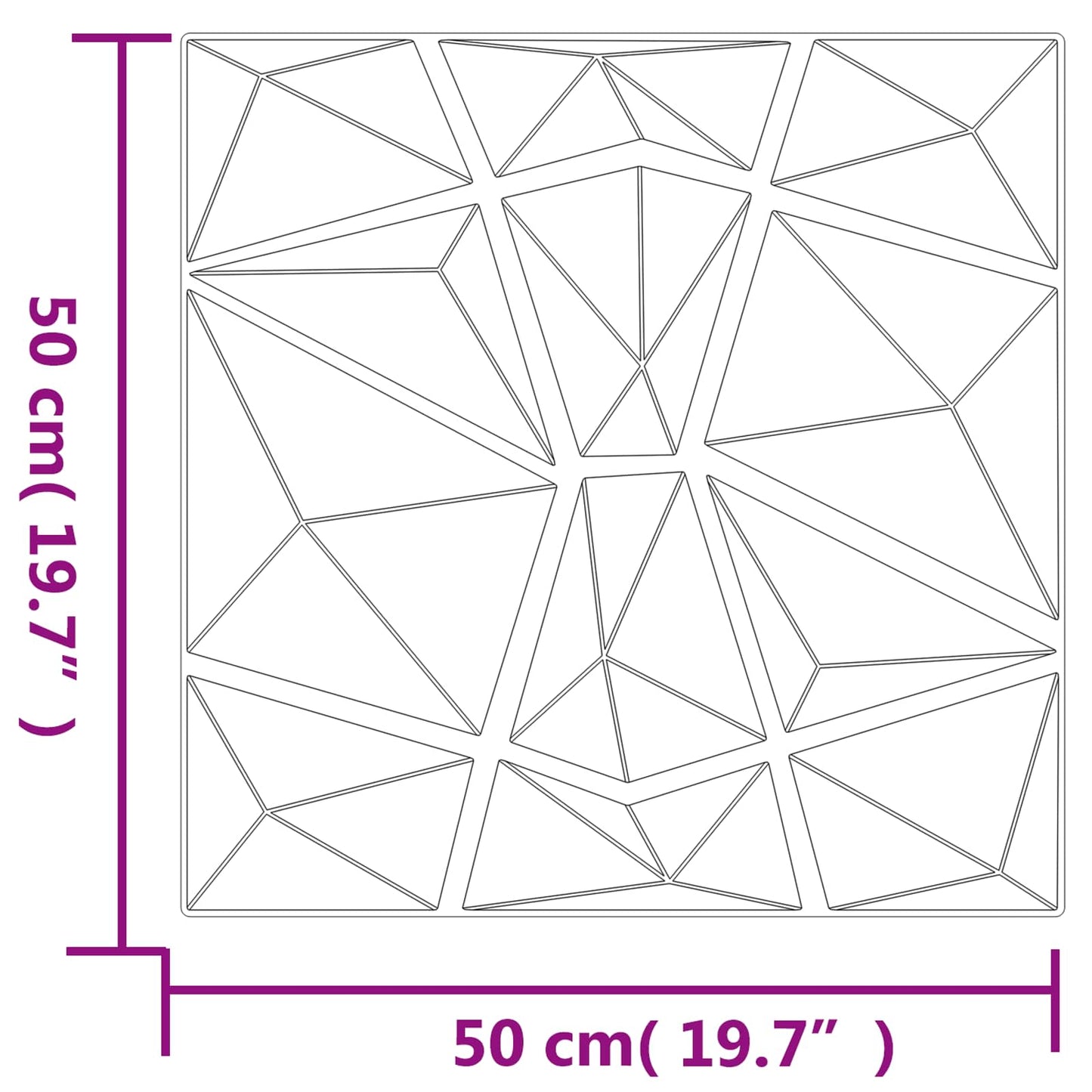 Pannelli da parete 48 pcs Grigio Cemento 50 x 50 cm Schiuma XPS | homemem39