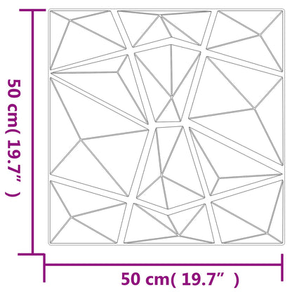 Pannelli da parete 48 pcs Grigio Cemento 50 x 50 cm Schiuma XPS | homemem39