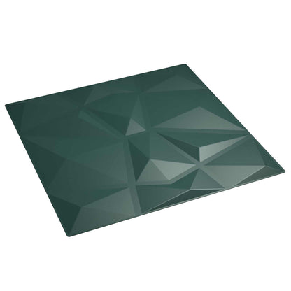 Pannelli da parete 48 pcs Verde 50 x 50 cm Schiuma XPS | homemem39