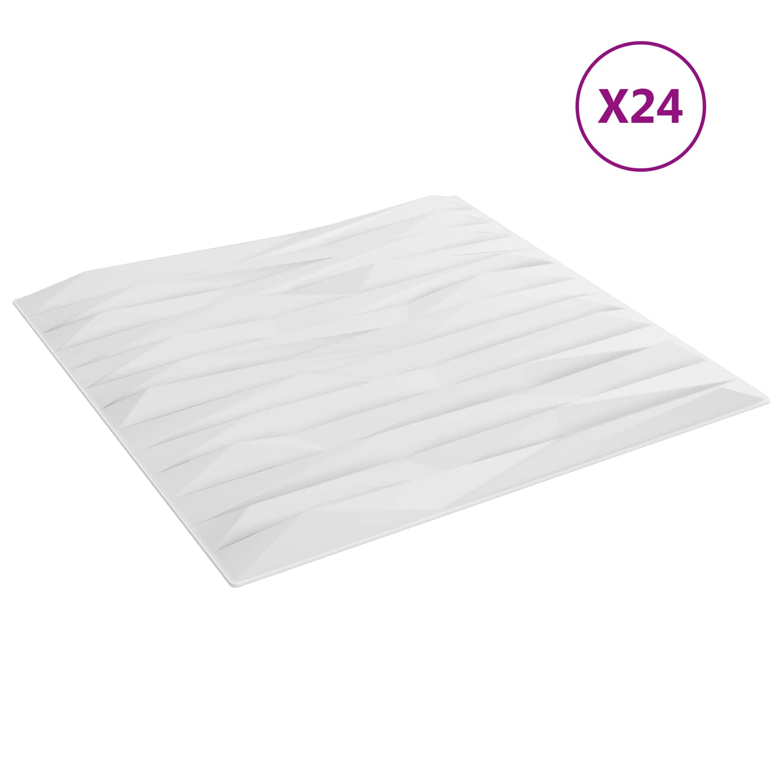 Pannelli da parete 24 pcs Pietra Bianca 50 x 50 cm Schiuma XPS | homemem39
