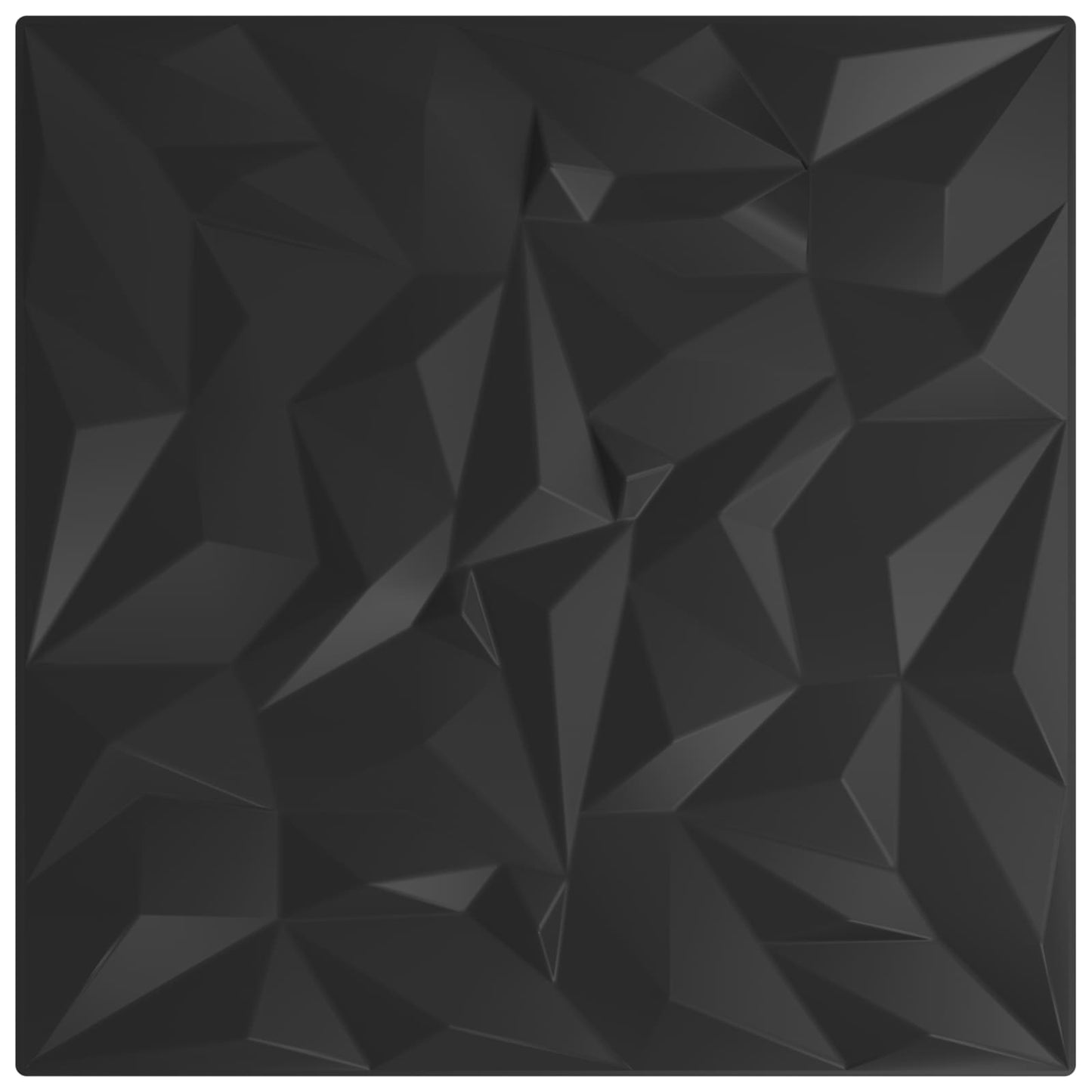Pannelli da parete 12 pcs Nero 50 x 50 cm Schiuma XPS | homemem39