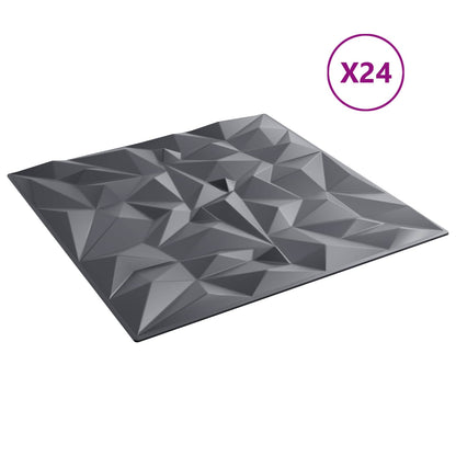 Pannelli da parete 24 pcs Grigio ametista 50 x 50 cm | homemem39