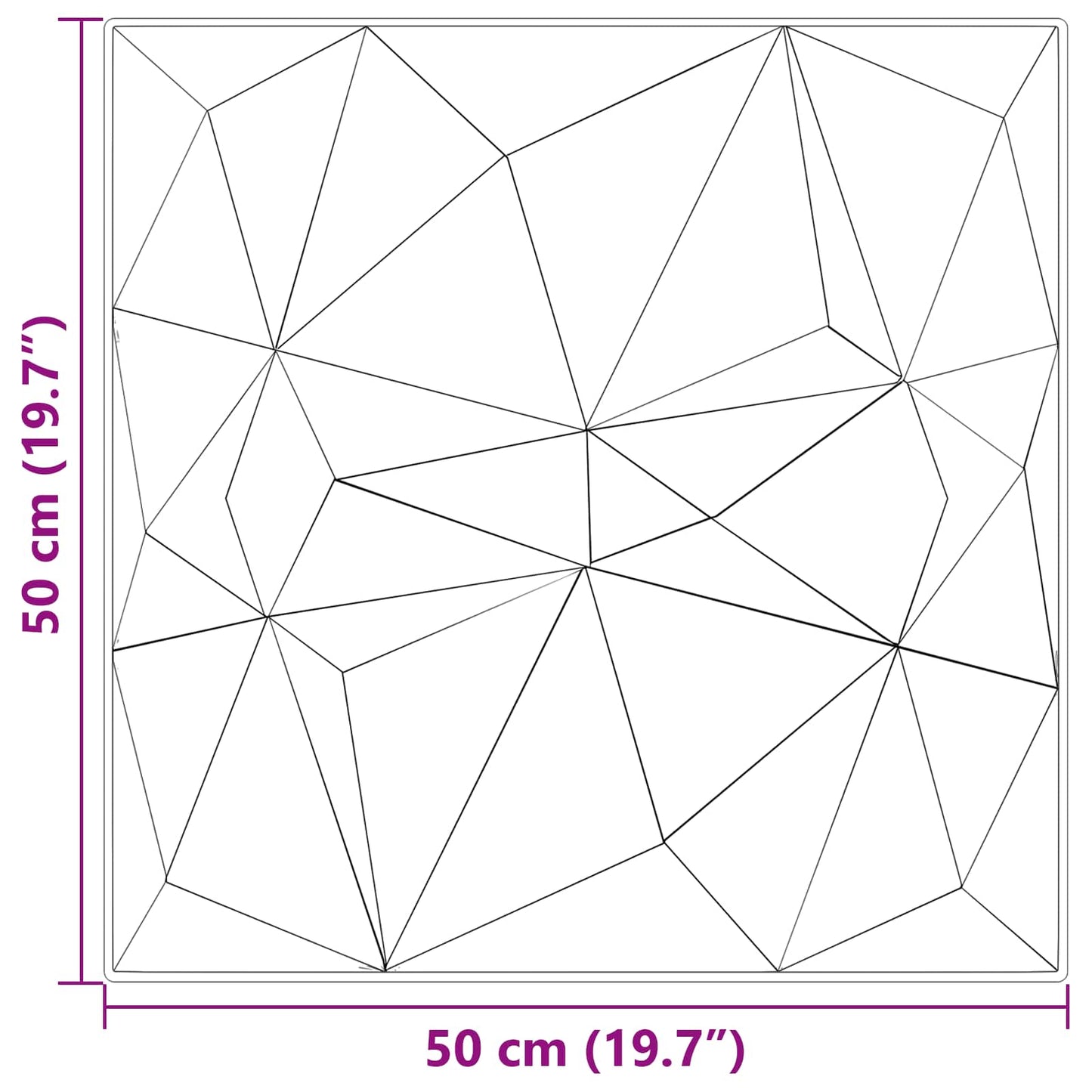 Pannelli da parete 12 pcs Beton Diamante 50 x 50 cm Schiuma XPS | homemem39
