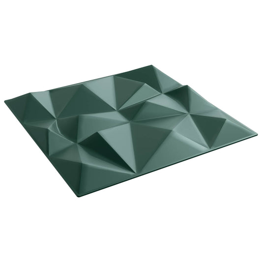 Pannelli da parete 12 pcs Verde Diamante 50 x 50 cm Schiuma XPS | homemem39