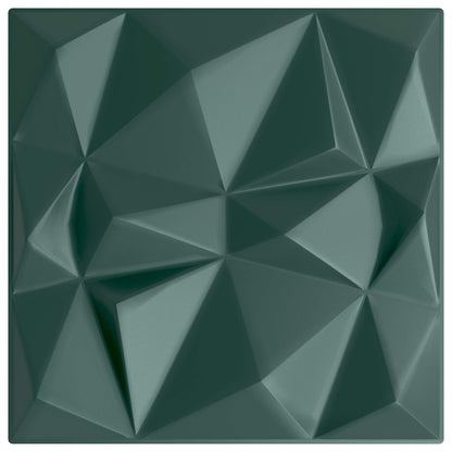 Pannelli da parete 12 pcs Verde Diamante 50 x 50 cm Schiuma XPS | homemem39