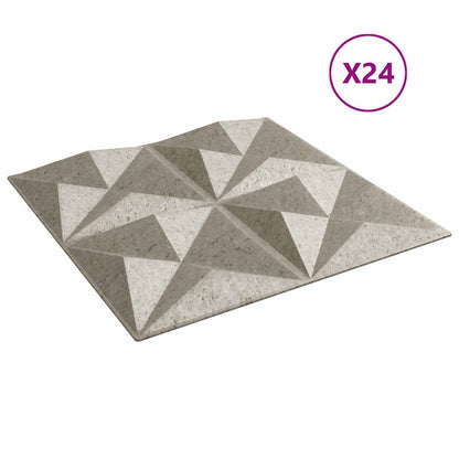 Pannelli da parete 24 pcs Beton Origami 50 x 50 cm Schiuma XPS