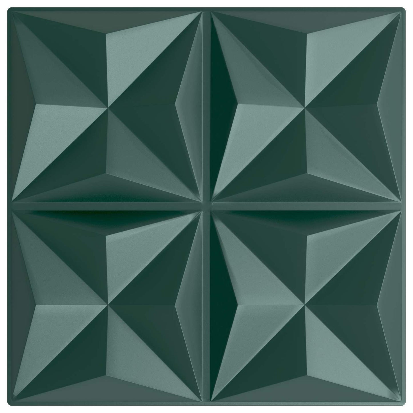 Pannelli da parete 12 pcs Verde Origami 50 x 50 cm Schiuma XPS | homemem39