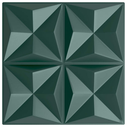 Pannelli da parete 24 pcs Verde Origami 50 x 50 cm Schiuma XPS | homemem39