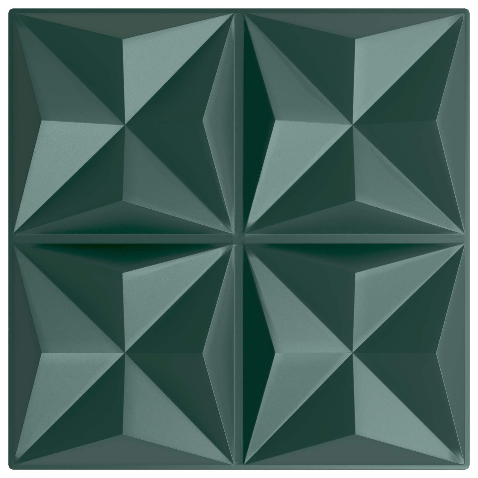 Pannelli da parete 48 pcs Verde Origami 50 x 50 cm Schiuma XPS | homemem39
