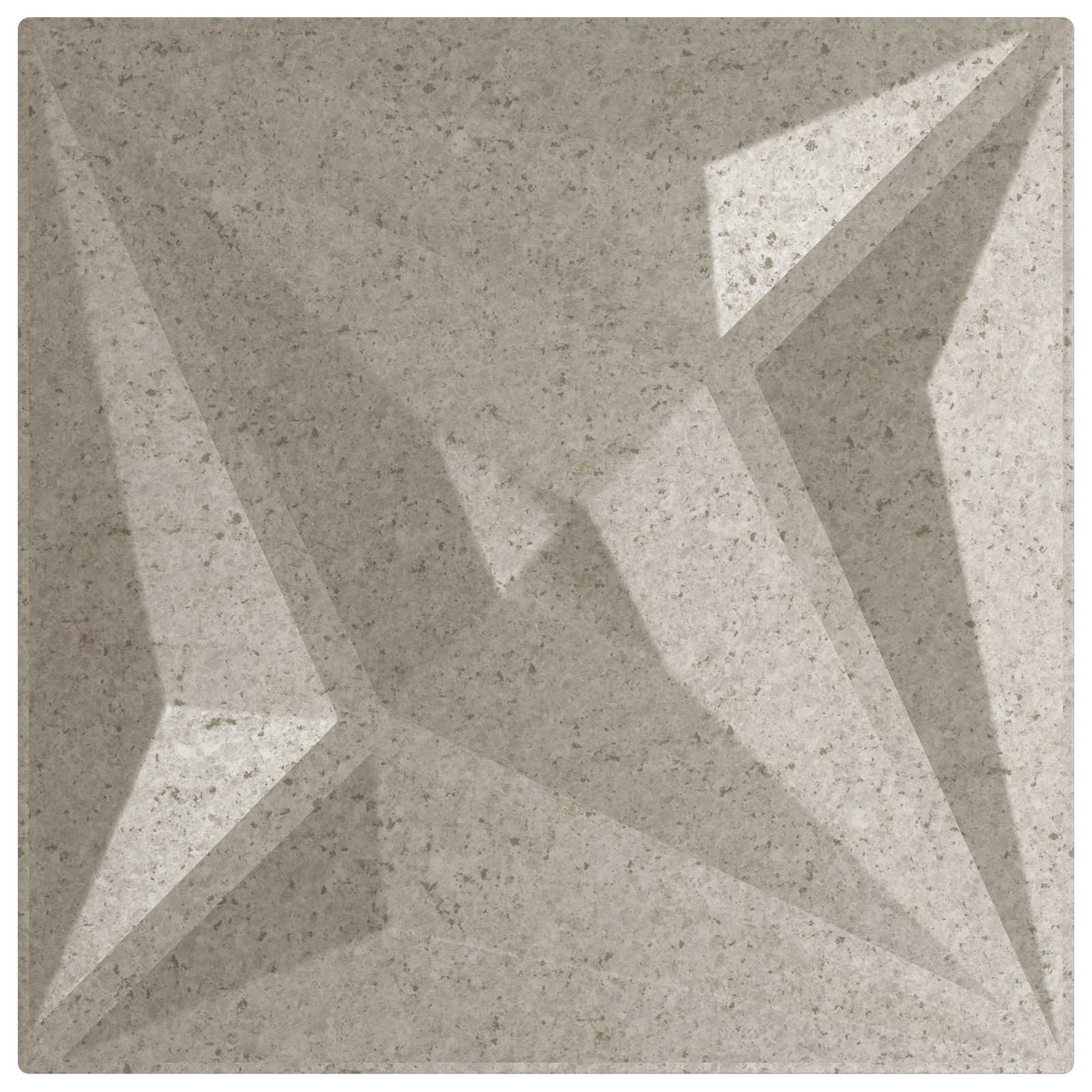 Pannelli da parete 12 pcs Beton Stella 50 x 50 cm Schiuma XPS | homemem39