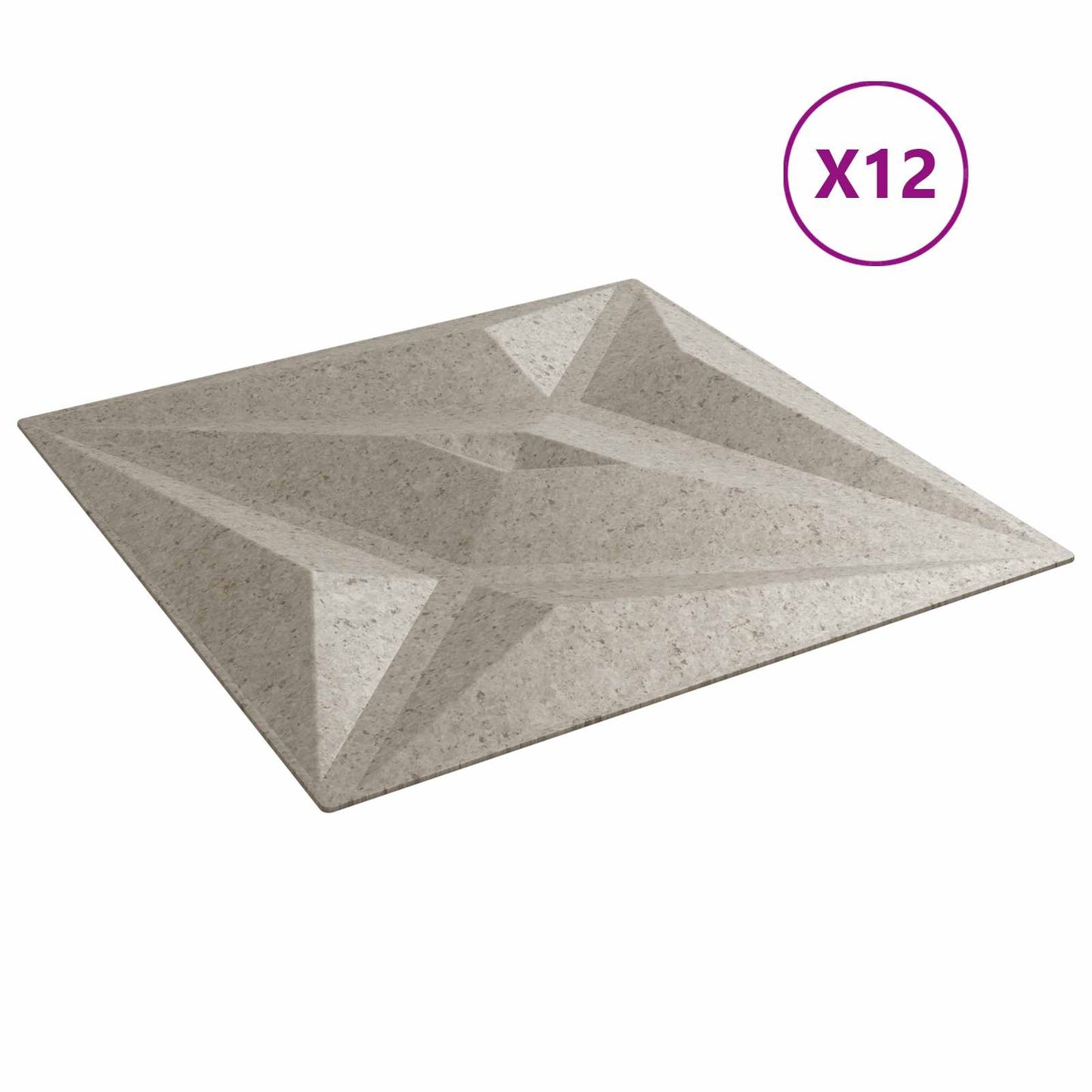 Pannelli da parete 12 pcs Beton Stella 50 x 50 cm Schiuma XPS | homemem39