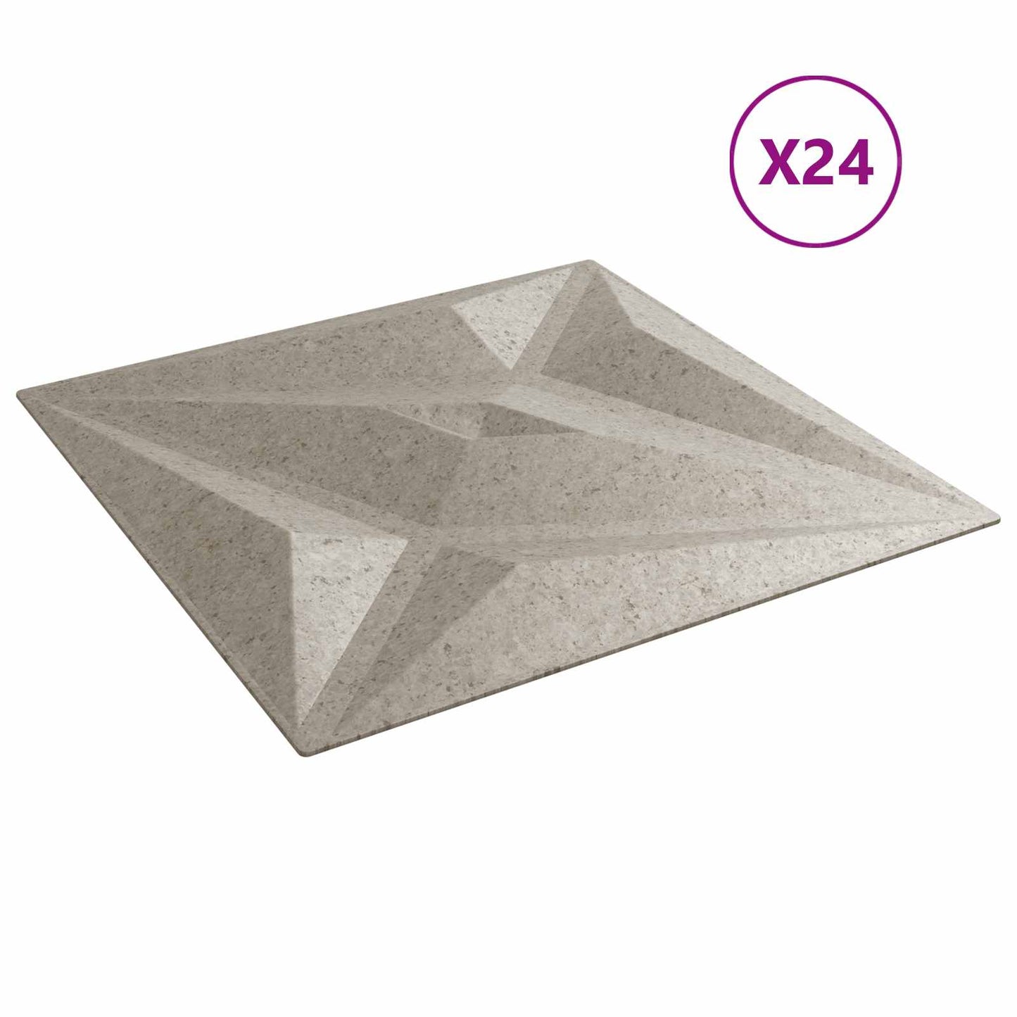 Pannelli da parete 24 pcs Beton Stella 50 x 50 cm Schiuma XPS | homemem39