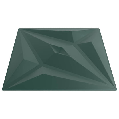 Pannelli da parete 12 pcs Verde Stella 50 x 50 cm Schiuma XPS | homemem39