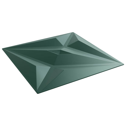 Pannelli da parete 24 pcs Verde Stella 50 x 50 cm Schiuma XPS