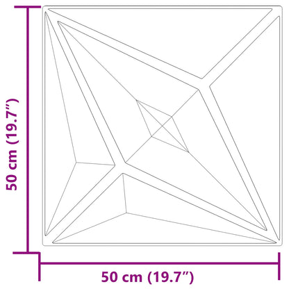 Pannelli da parete 24 pcs Verde Stella 50 x 50 cm Schiuma XPS | homemem39