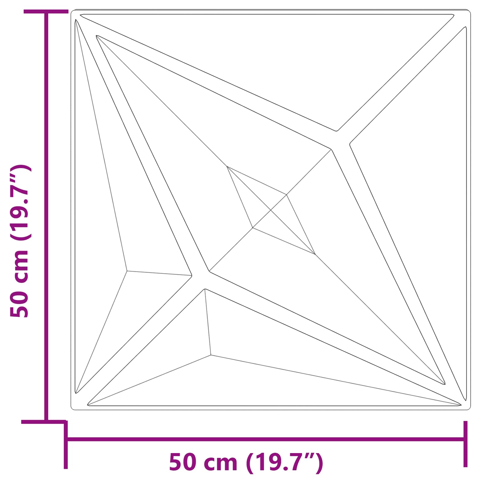 Pannelli da parete 48 pcs Verde Stella 50 x 50 cm Schiuma XPS | homemem39