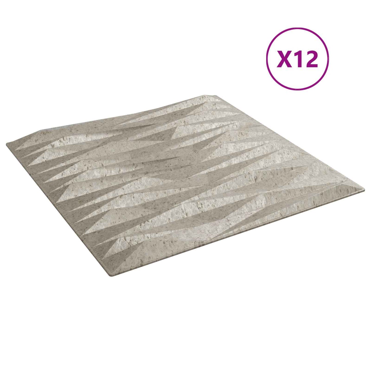 Pannelli da parete 12 pcs Beton pietra 50 x 50 cm Schiuma XPS | homemem39