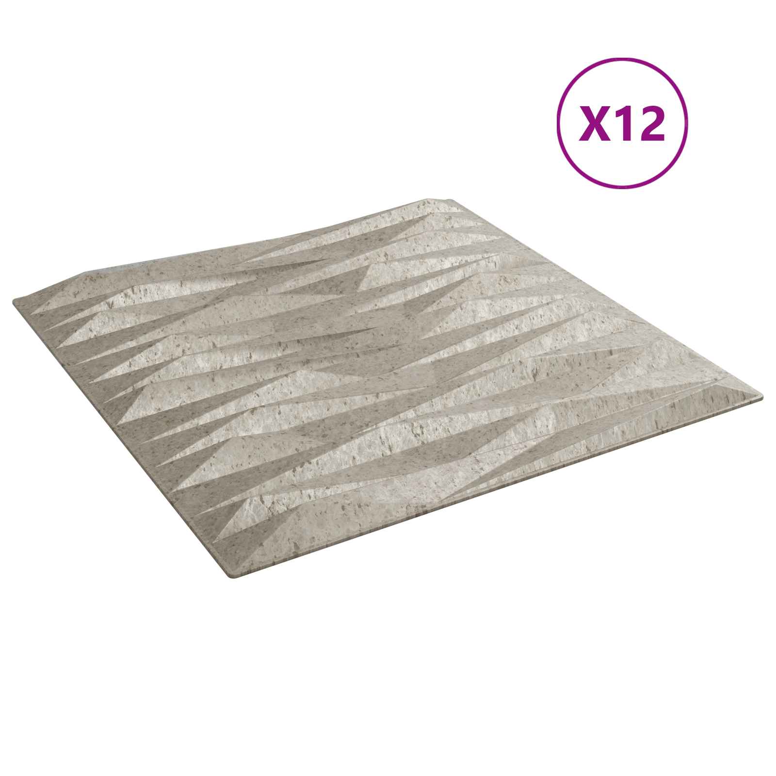 Pannelli da parete 12 pcs Beton pietra 50 x 50 cm Schiuma XPS | homemem39