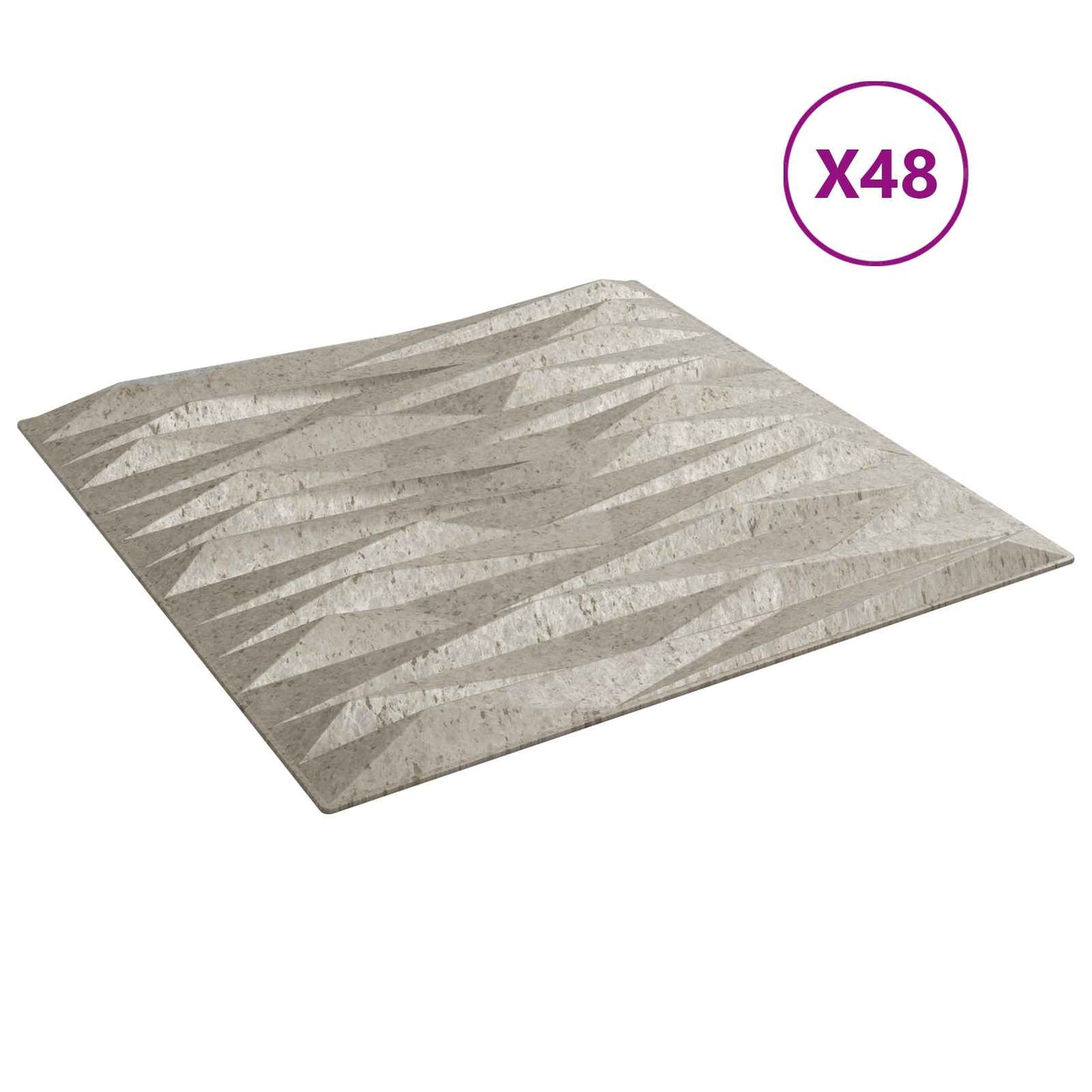 Pannelli da parete 48 pcs Beton pietra 50 x 50 cm Schiuma XPS