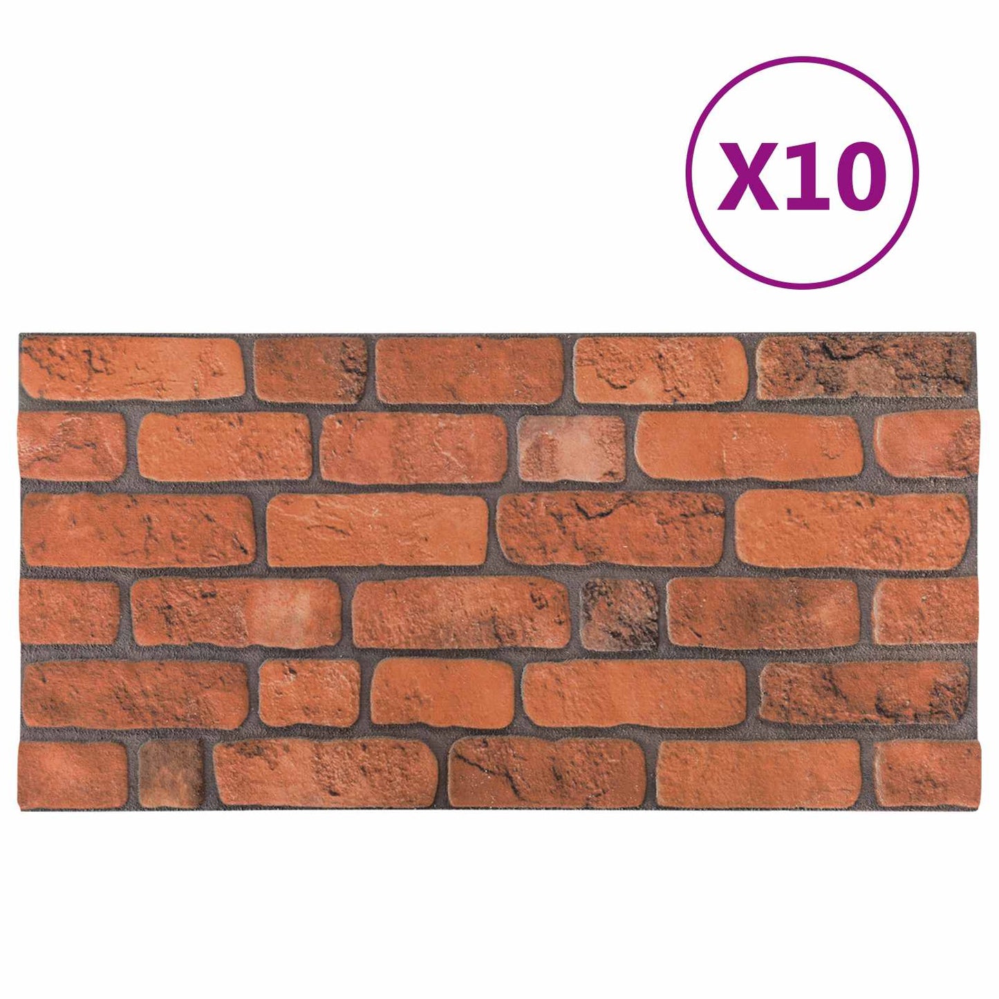Pannelli da parete 10 pcs Terracotta 100 x 50 cm Schiuma EPS | homemem39