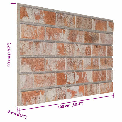 Pannelli da parete 10 pcs Arancione 100 x 50 cm Schiuma EPS | homemem39