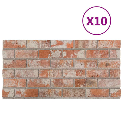Pannelli da parete 10 pcs Arancione 100 x 50 cm Schiuma EPS | homemem39