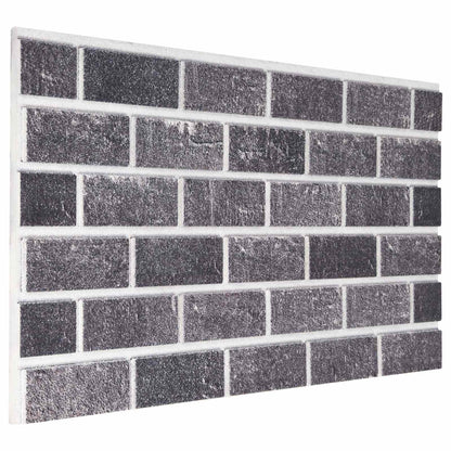 Pannelli da parete 10 pcs Nero e Grigio 100 x 50 cm Schiuma EPS