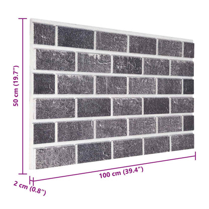 Pannelli da parete 10 pcs Nero e Grigio 100 x 50 cm Schiuma EPS | homemem39
