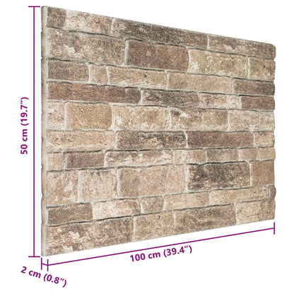 Pannelli da parete 10 pcs Multicolore 100 x 50 cm Schiuma EPS