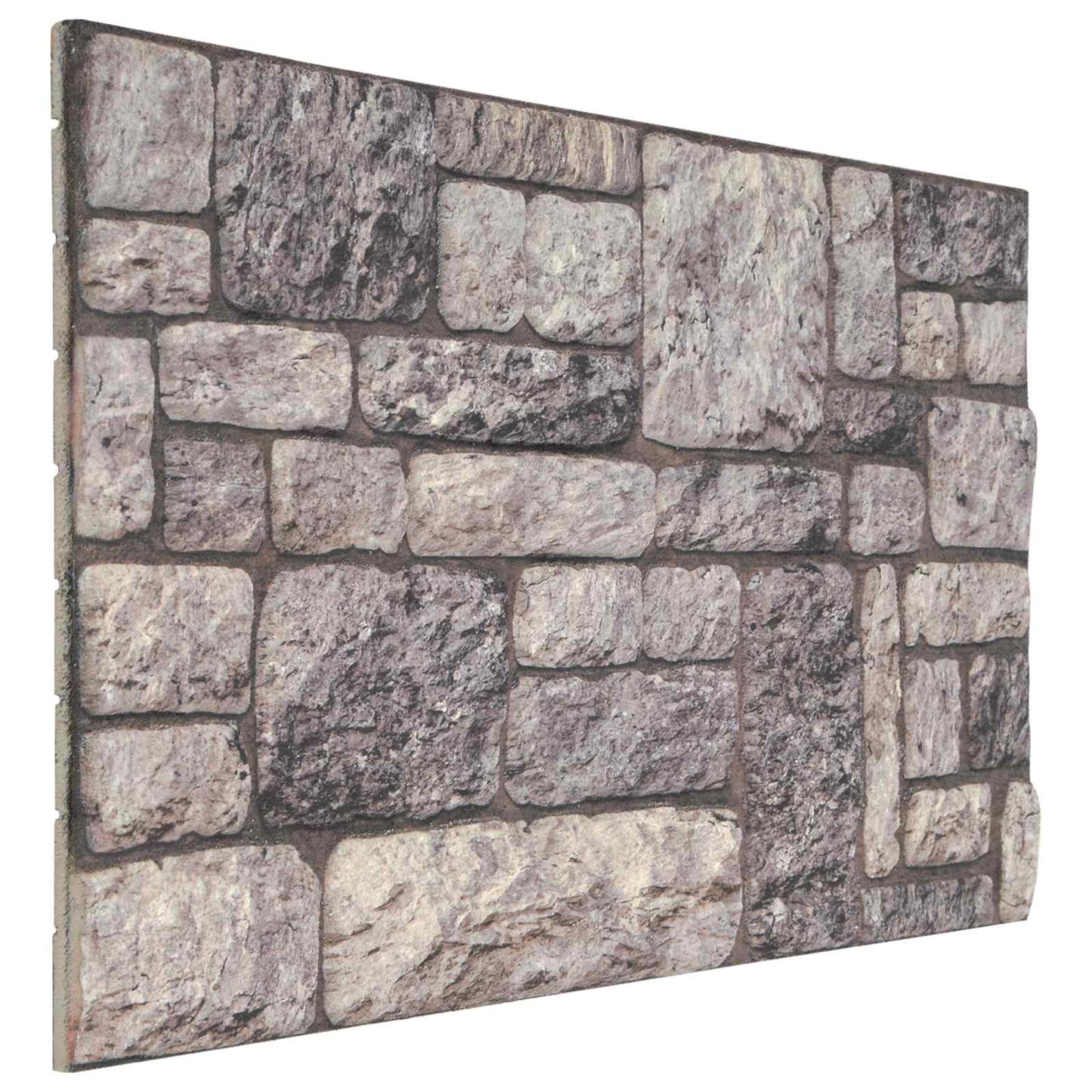 Pannelli da parete 10 pcs Grigio e Bianco 100 x 50 cm