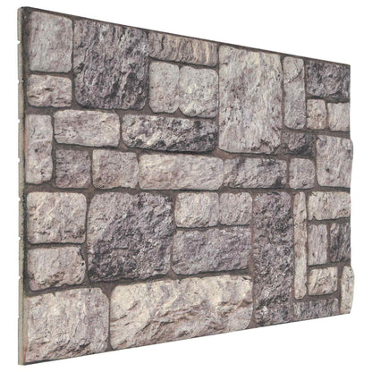 Pannelli da parete 10 pcs Grigio e Bianco 100 x 50 cm