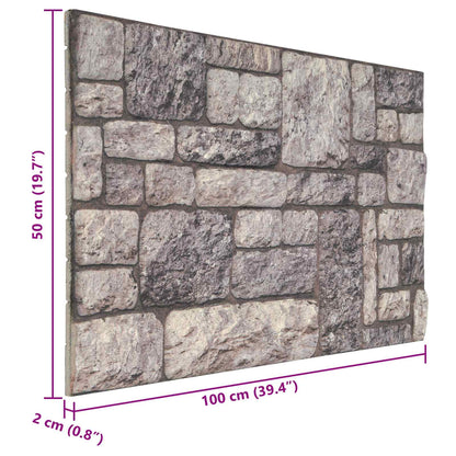 Pannelli da parete 10 pcs Grigio e Bianco 100 x 50 cm | homemem39