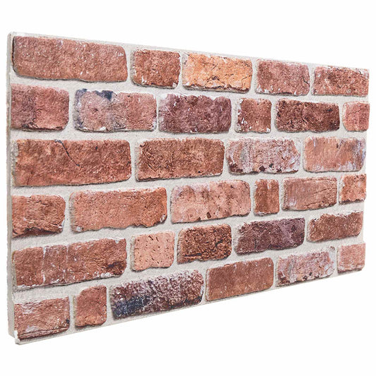 Pannelli da parete 10 pcs Rosso 100 x 50 cm Schiuma EPS