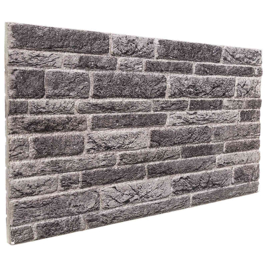 Pannelli da parete 10 pcs Antracite 100 x 50 cm Schiuma EPS | homemem39