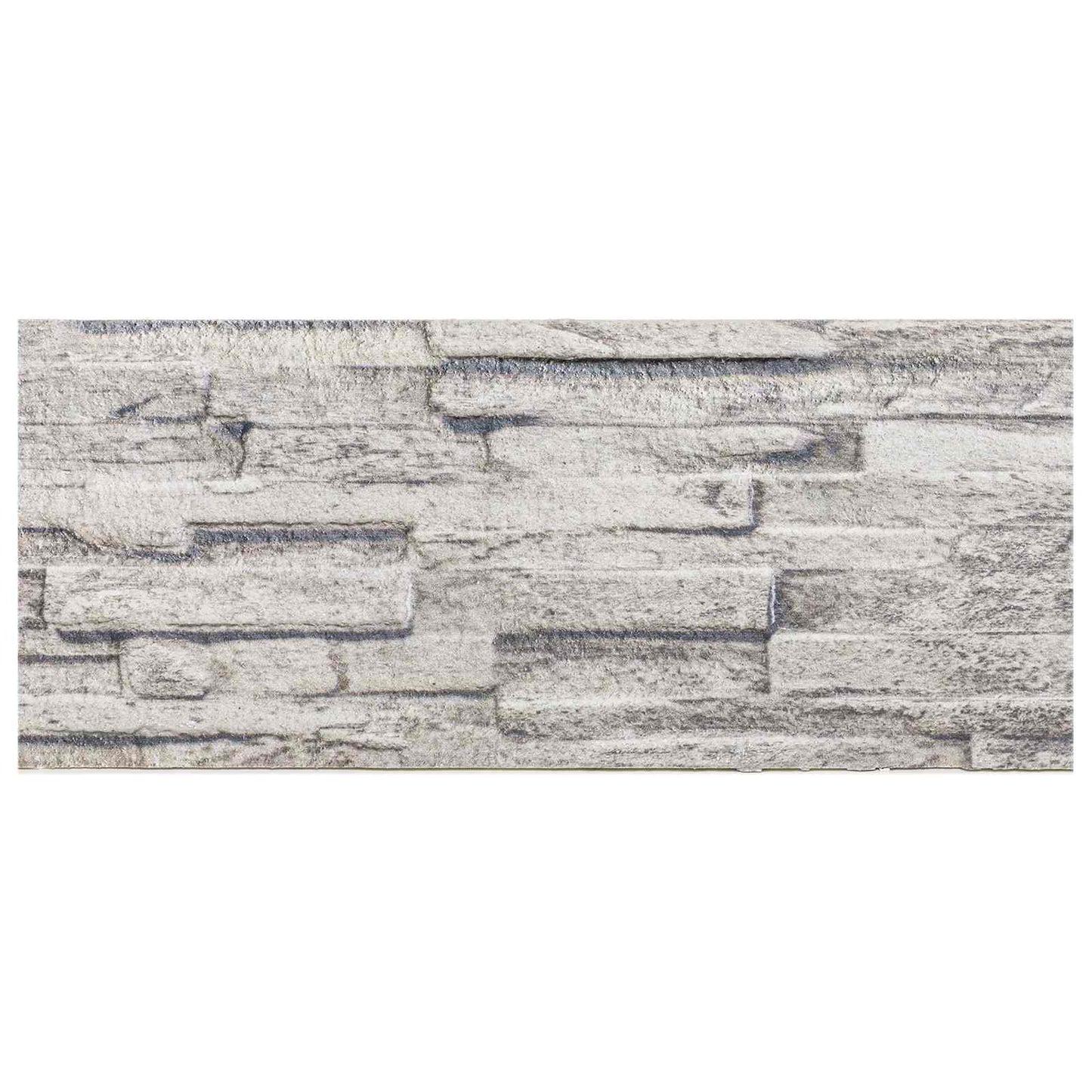 Pannelli da parete 10 pcs Grigio chiaro 100 x 25 cm Schiuma EPS