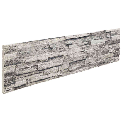Pannelli da parete 10 pcs Grigio chiaro 100 x 25 cm Schiuma EPS