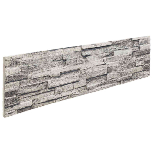Pannelli da parete 10 pcs Grigio chiaro 100 x 25 cm Schiuma EPS