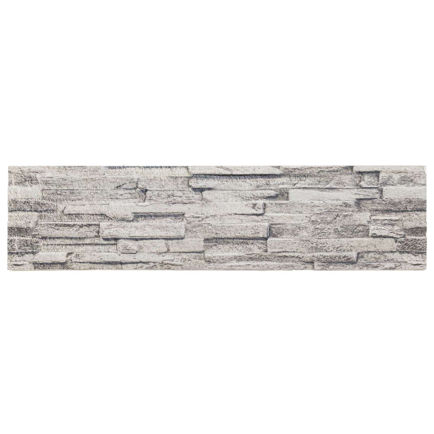 Pannelli da parete 10 pcs Grigio chiaro 100 x 25 cm Schiuma EPS