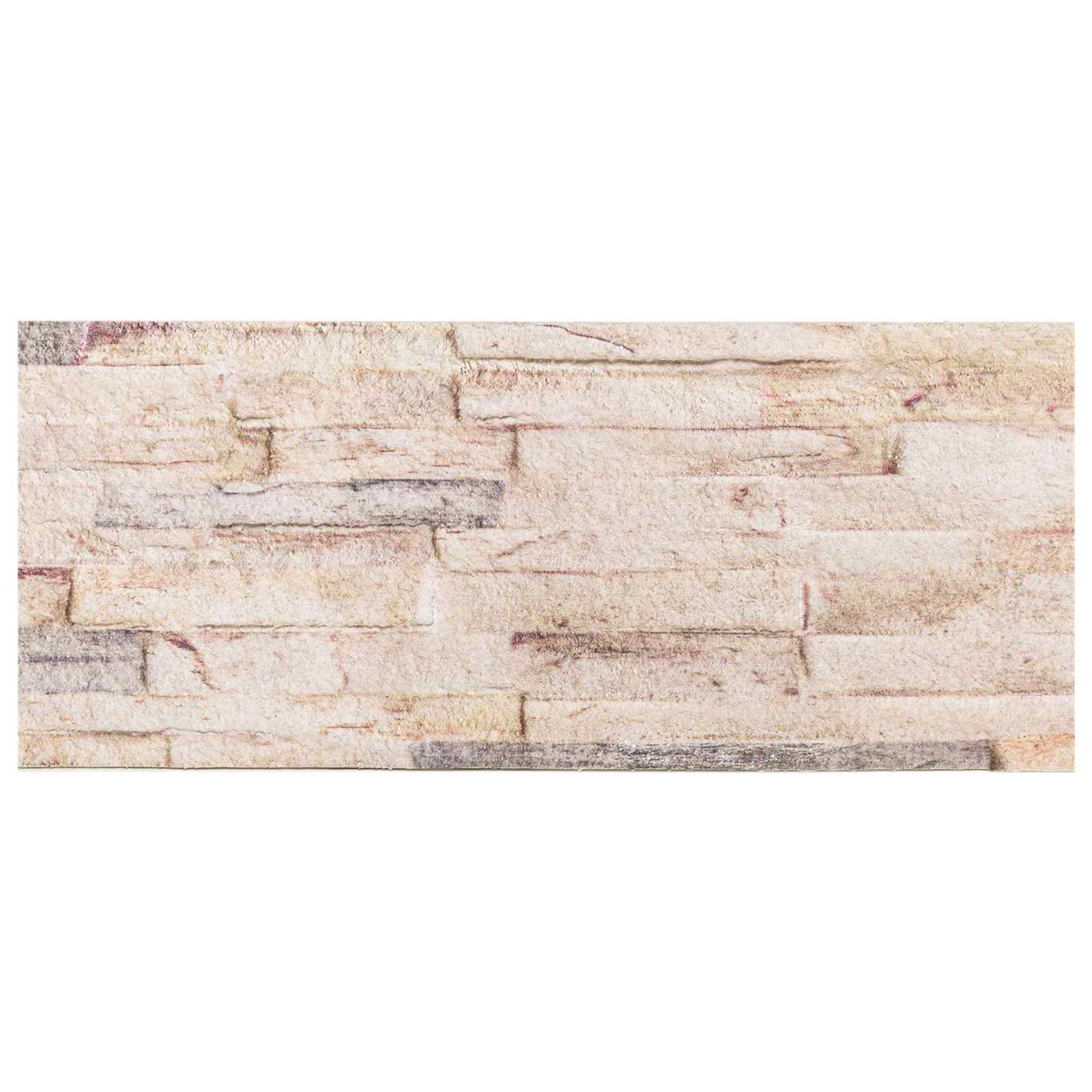Pannelli da parete 10 pcs Bianco e rosso 100 x 25 cm | homemem39