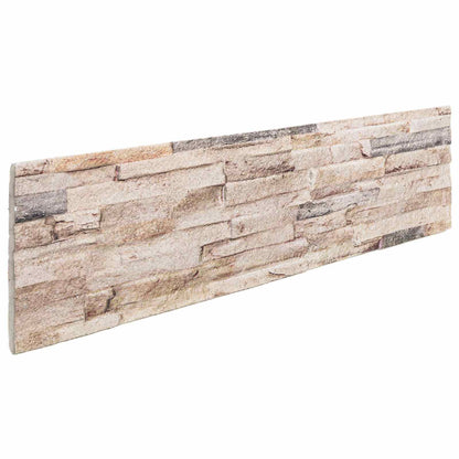 Pannelli da parete 10 pcs Bianco e rosso 100 x 25 cm | homemem39