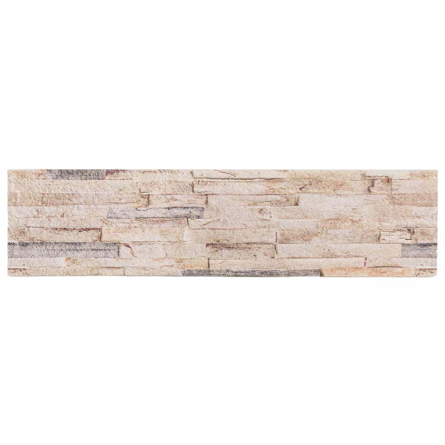 Pannelli da parete 10 pcs Bianco e rosso 100 x 25 cm | homemem39